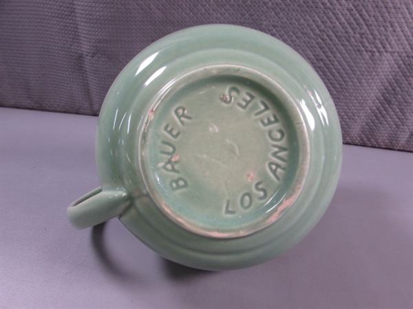 VINTAGE 'BAUER' ICELIP RINGWARE PITCHER - MINT GREEN