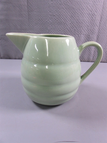 VINTAGE 'BAUER' RINGWARE PITCHER - MINT GREEN