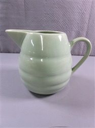 VINTAGE BAUER RINGWARE PITCHER - MINT GREEN