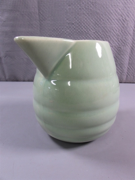 VINTAGE 'BAUER' RINGWARE PITCHER - MINT GREEN