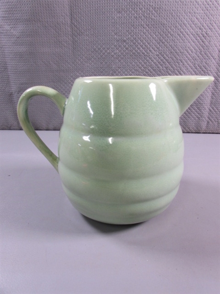 VINTAGE 'BAUER' RINGWARE PITCHER - MINT GREEN