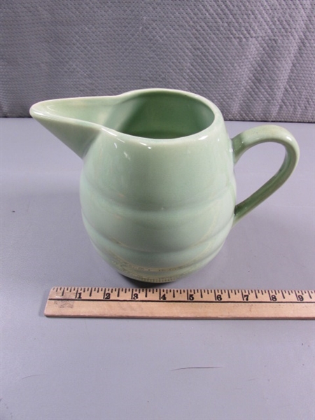 VINTAGE 'BAUER' RINGWARE PITCHER - MINT GREEN