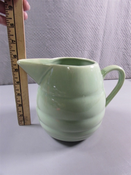 VINTAGE 'BAUER' RINGWARE PITCHER - MINT GREEN