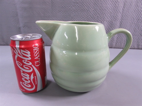 VINTAGE 'BAUER' RINGWARE PITCHER - MINT GREEN