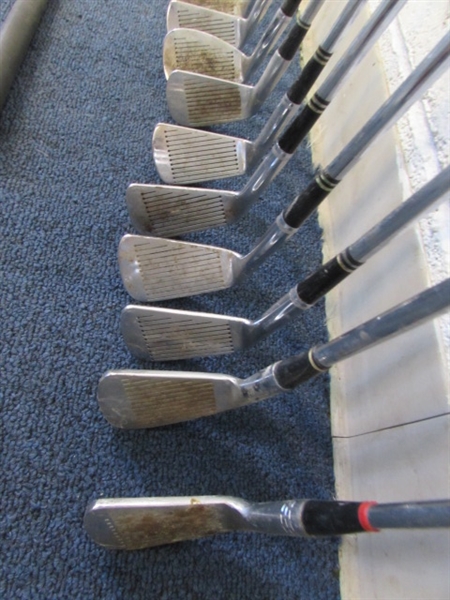 ASSORTED GOLF CLUBS & PUTTERS