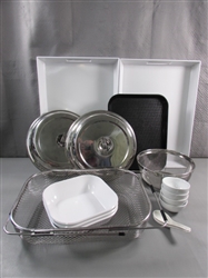 MELAMINE TRAYS & NOODLE BOWLS, STAINLESS CLOCHES, STRAINERS & MORE