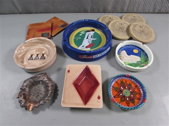 ASHTRAY COLLECTION & COASTERS