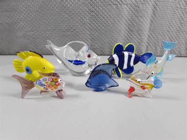 GLASS FISH FIGURINE COLLECTION