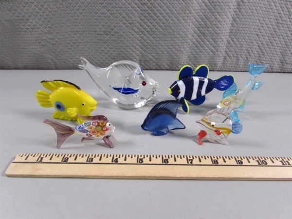 GLASS FISH FIGURINE COLLECTION