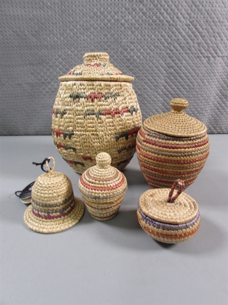 ARTIST MADE WOVEN BASKETS