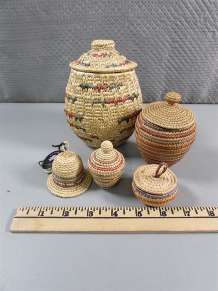 ARTIST MADE WOVEN BASKETS