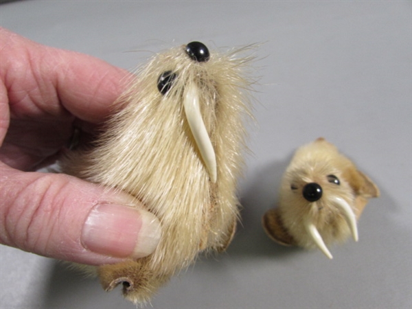 TINY HAND CARVED BONE ANIMAL FIGURINES & MORE