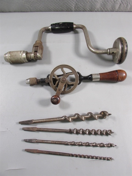 VINTAGE HAND DRILLS & AUGER BITS