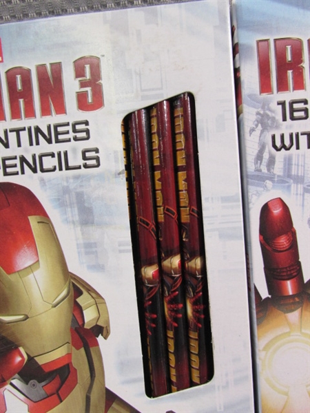 4 NEW BOXES OF VALENTINES DAY CARDS - IRON MAN 3 (3) & SPIDERMAN (1)