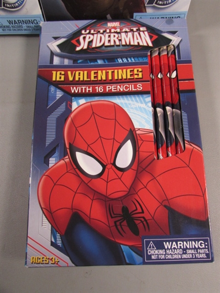 4 NEW BOXES OF VALENTINES DAY CARDS - IRON MAN 3 (3) & SPIDERMAN (1)