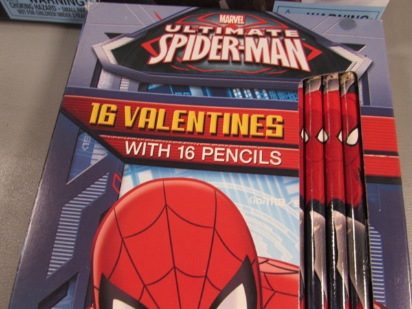 4 NEW BOXES OF VALENTINES DAY CARDS - IRON MAN 3 (3) & SPIDERMAN (1)