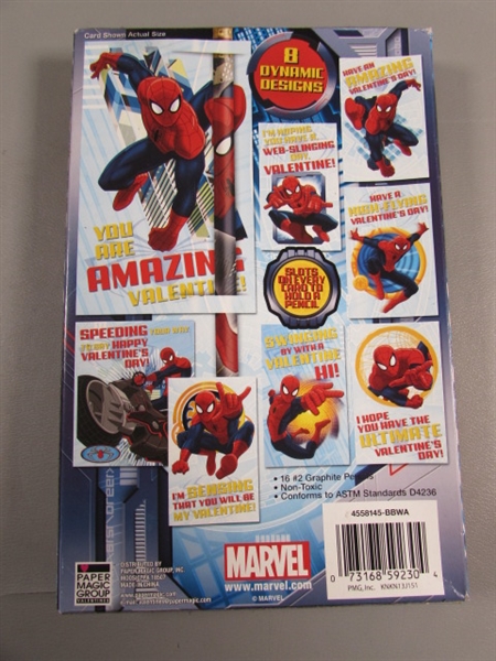 4 NEW BOXES OF VALENTINES DAY CARDS - IRON MAN 3 (3) & SPIDERMAN (1)