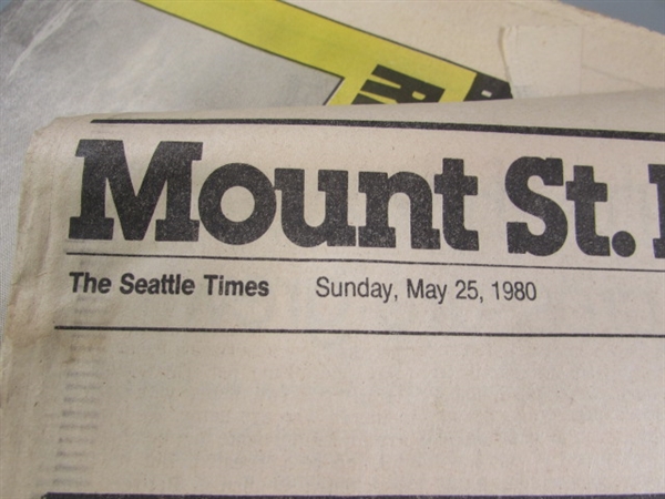 VINTAGE 1980 MT ST HELENS ERUPTION NEWSPAPERS & OTHERS