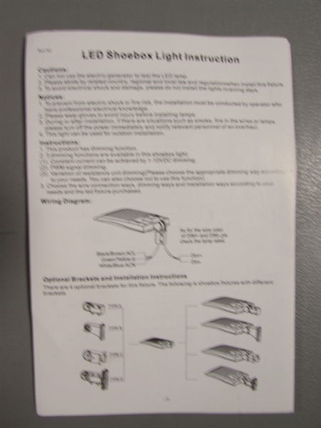 NEW LED SHOEBOX LIGHT