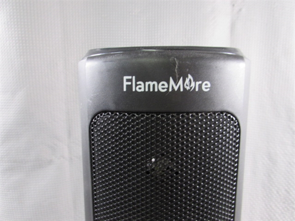 FLAMEMORE ELECTRIC TOWER HEATER W/FAN & REMOTE