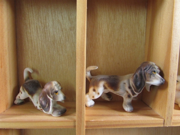 DISPLAY CABINET WITH THIMBLES & OTHER MINI NIC-NACS