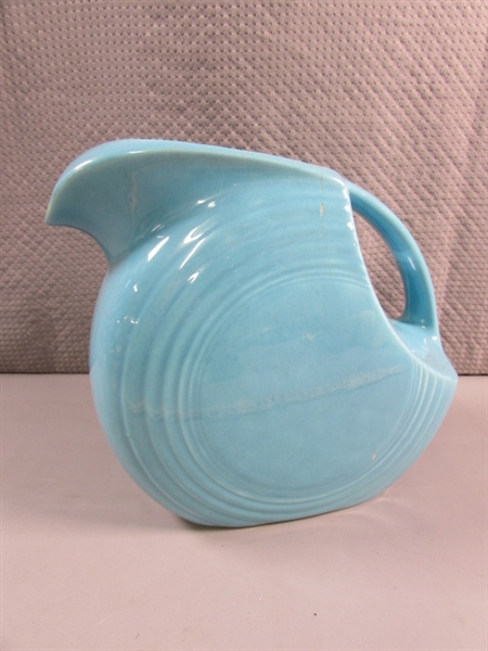 FIESTAWARE LARGE DISC TURQUOISE PITCHER