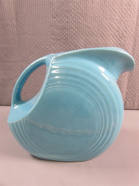 FIESTAWARE LARGE DISC TURQUOISE PITCHER