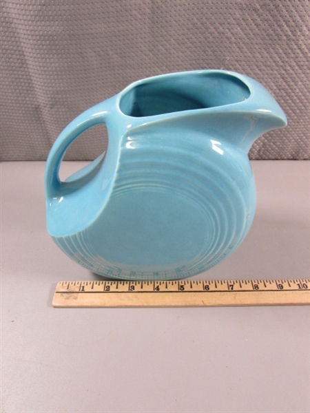 FIESTAWARE LARGE DISC TURQUOISE PITCHER