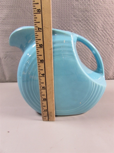 FIESTAWARE LARGE DISC TURQUOISE PITCHER