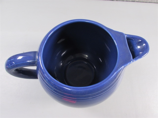 VINTAGE FIESTAWARE ICE LIP COBALT PITCHER