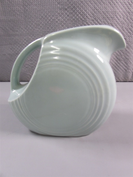 SMALL FIESTAWARE WARE DISC PITCHER SEA MIST GREEN