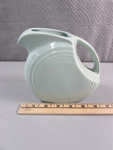 SMALL FIESTAWARE WARE DISC PITCHER SEA MIST GREEN