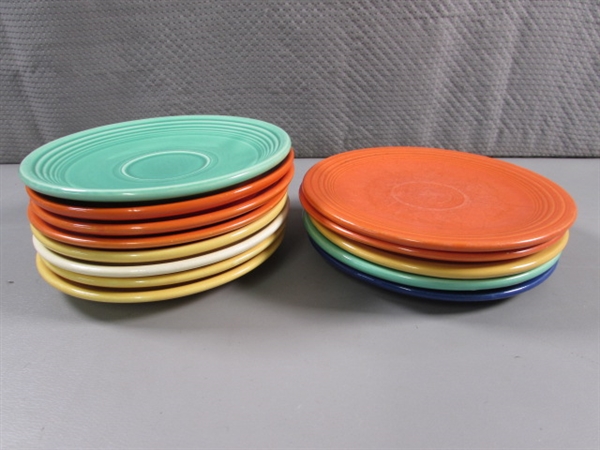 FIESTAWARE SAUCERS & DESSERT PLATES