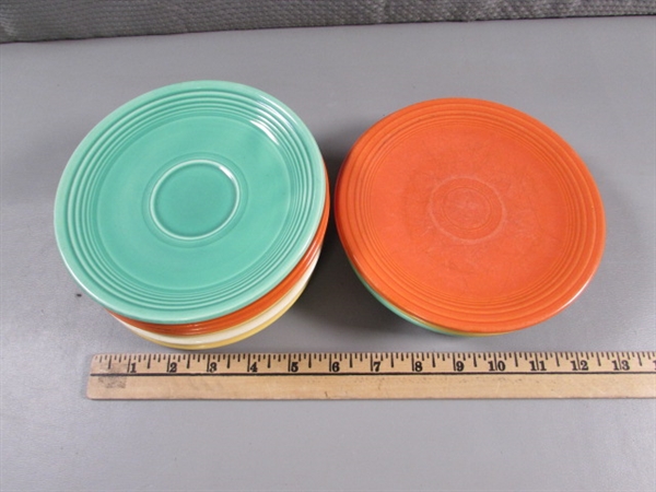 FIESTAWARE SAUCERS & DESSERT PLATES