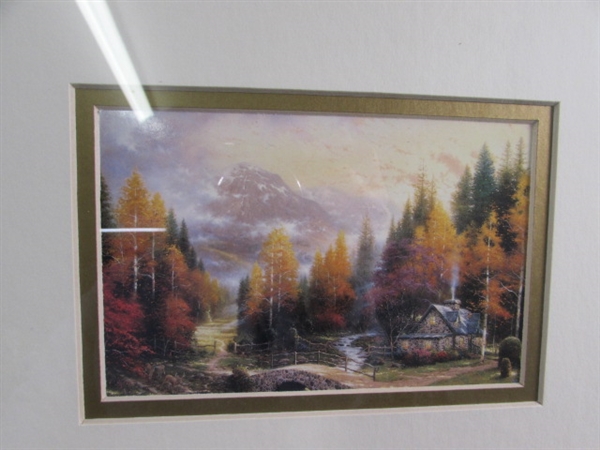 FRAMED TRIO OF THOMAS KINKADE PRINTS