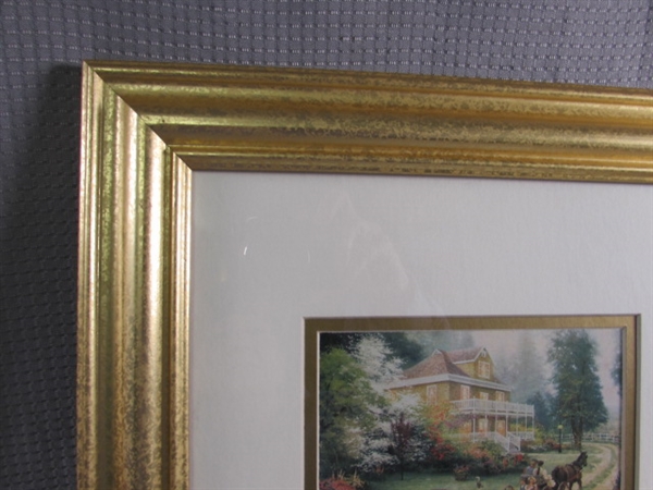 FRAMED TRIO OF THOMAS KINKADE PRINTS