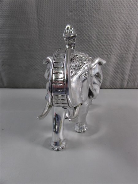 CHROME PLATED ELEPHANT STATUE