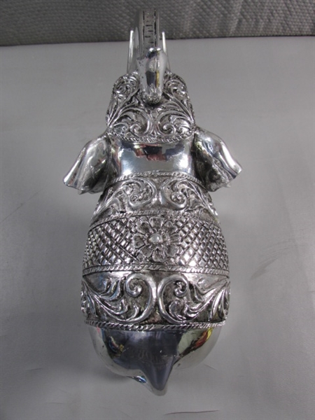 CHROME PLATED ELEPHANT STATUE