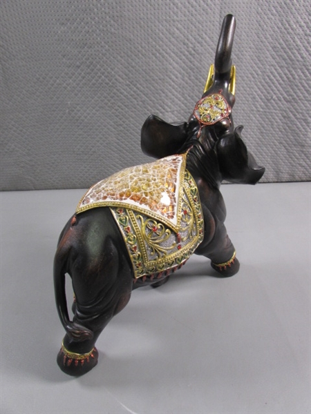 PARADE ELEPHANT STATUE - RESIN