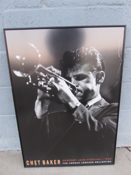 CHET BAKER PRINT - NEEDS NEW GLASS