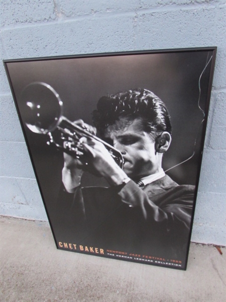 CHET BAKER PRINT - NEEDS NEW GLASS