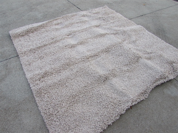 ATHENS SHAG AREA RUG IN BEIGE