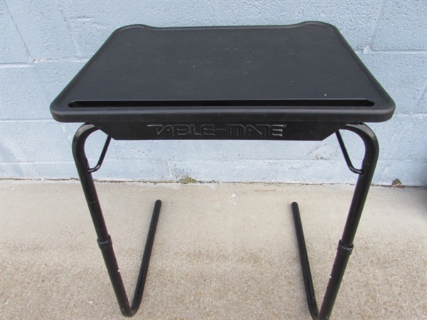 2 ADJUSTABLE FOLDING TABLE-MATE TABLES