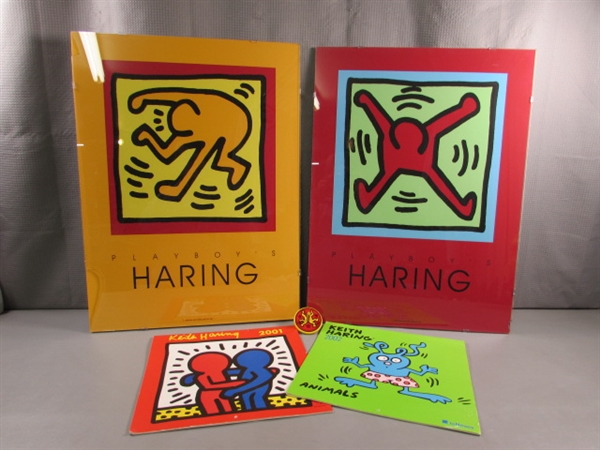 2 KEITH HARING PRINTS, 2 CALENDARS & A TOP