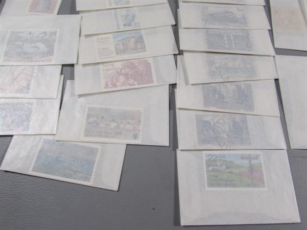 MIXED LOT OF POSTAGE STAMP SINGLES IN GLASSINE ENVELOPES #1