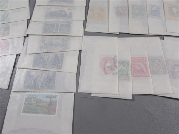 MIXED LOT OF POSTAGE STAMP SINGLES IN GLASSINE ENVELOPES #1