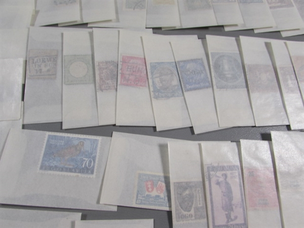 MIXED LOT OF POSTAGE STAMP SINGLES IN GLASSINE ENVELOPES #3