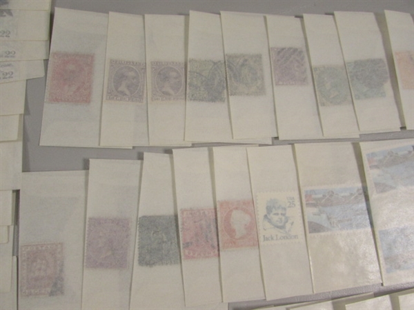 MIXED LOT OF POSTAGE STAMP SINGLES IN GLASSINE ENVELOPES #4