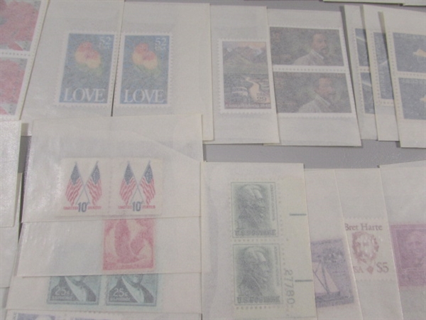 MIXED LOT OF POSTAGE STAMP DOUBLES & SINGLES IN GLASSINE ENVELOPES #5