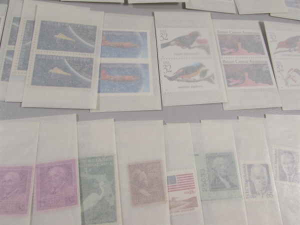 MIXED LOT OF POSTAGE STAMP DOUBLES & SINGLES IN GLASSINE ENVELOPES #5